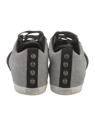 Gucci Sylvie Web Accent Glitter Sneakers