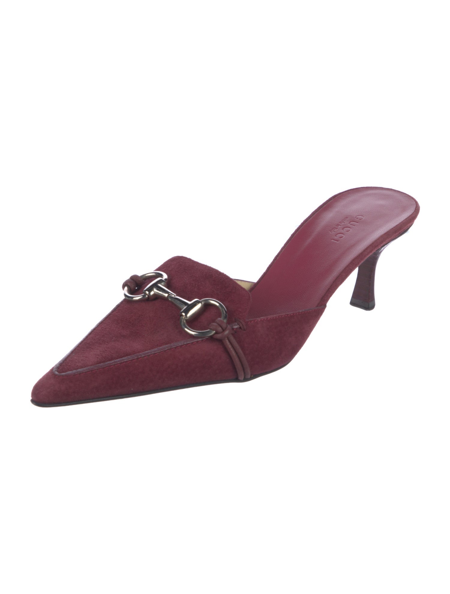 Gucci Horsebit Accent Suede Mules