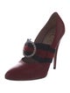 Gucci Sylvie Web Accent Leather Pumps