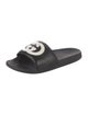 Gucci Interlocking G Logo Leather Slides