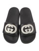 Gucci Interlocking G Logo Leather Slides