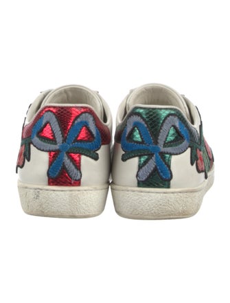 Gucci Web Accent Leather Sneakers
