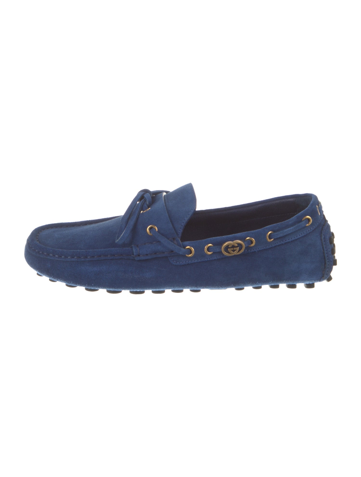 Gucci Interlocking G Logo Suede Drivers
