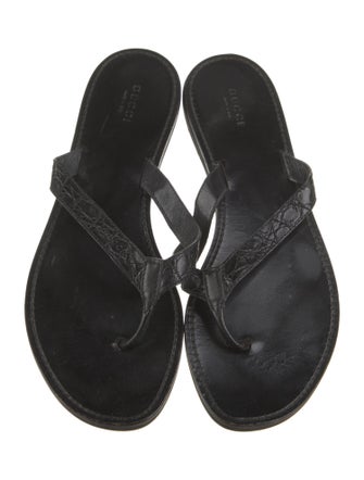 Gucci Leather Flip Flops