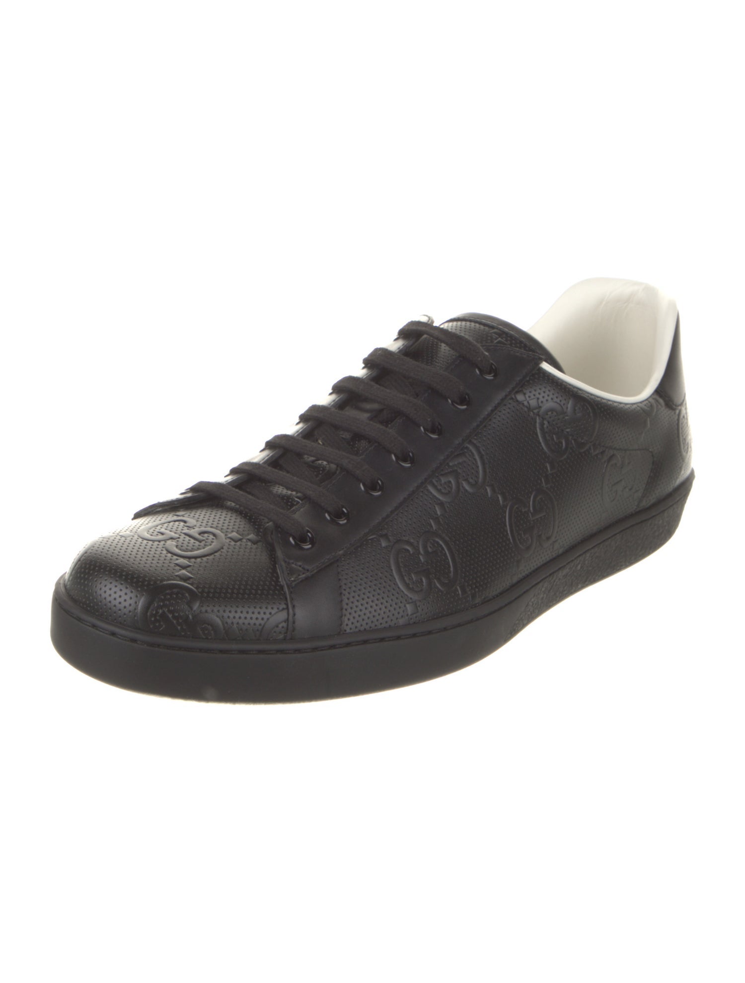 Gucci GG Embossed Embossed Leather Sneakers