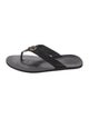 Gucci Interlocking G Logo Leather Flip Flops
