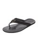 Gucci Interlocking G Logo Leather Flip Flops