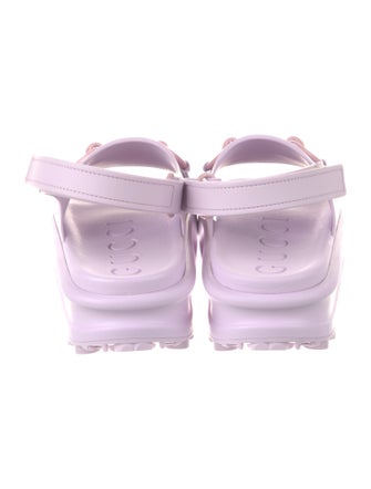 Gucci Horsebit Accent Rubber Slingback Sandals