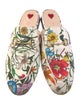 Gucci Flora Print Canvas Mules