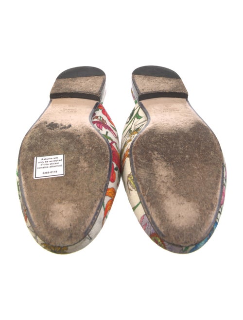 Gucci Flora Print Canvas Mules