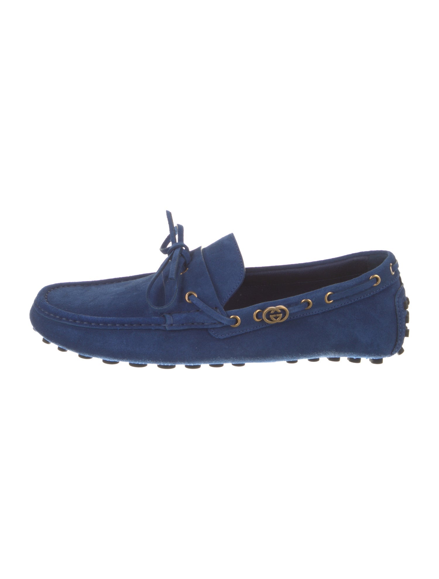 Gucci Interlocking G Logo Suede Drivers