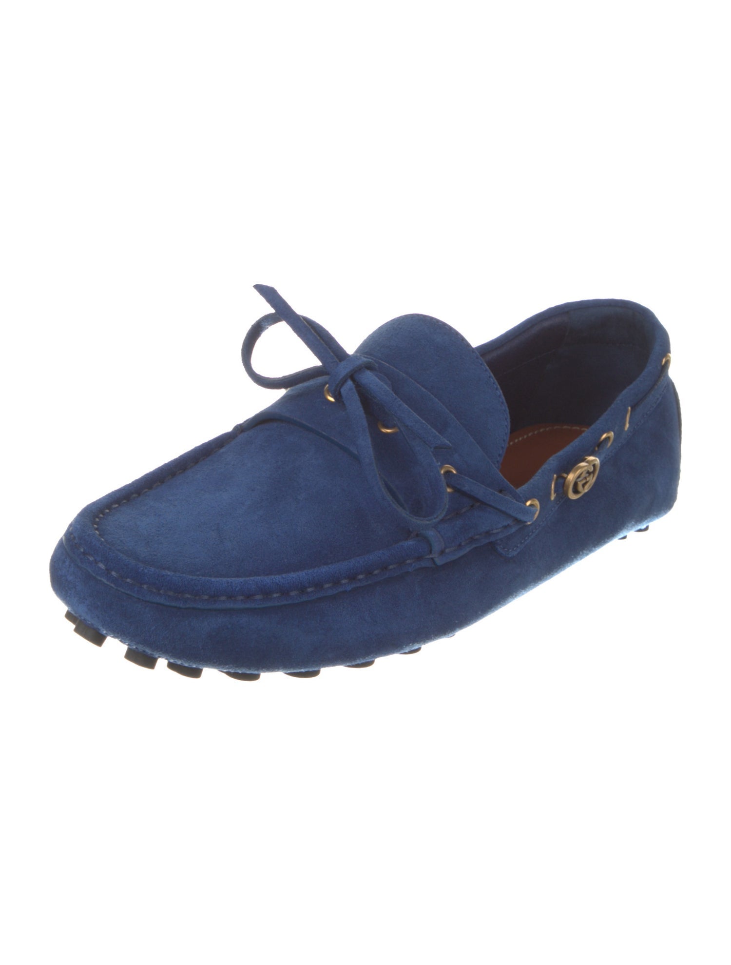 Gucci Interlocking G Logo Suede Drivers