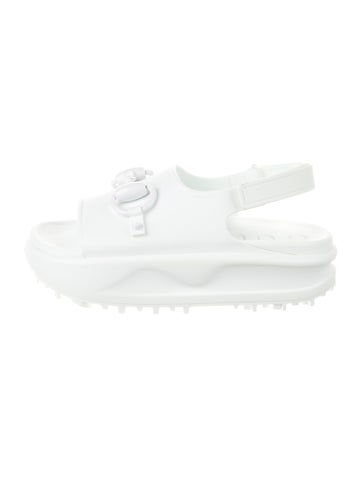 Gucci Sandals Horsebit Accent Rubber Slides IT 37 | 7