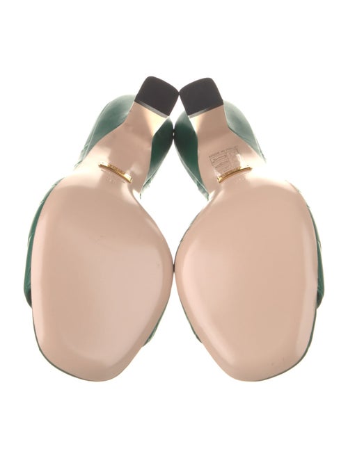 Gucci Double G Logo Leather Slides