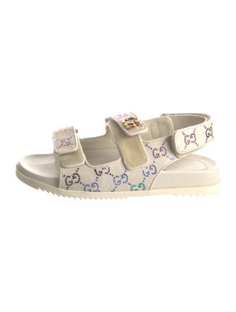 Gucci GG Logo Canvas Sandals
