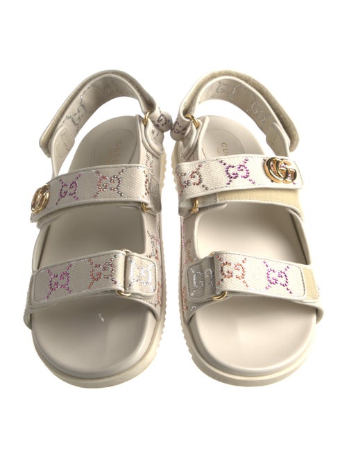 Gucci GG Logo Canvas Sandals
