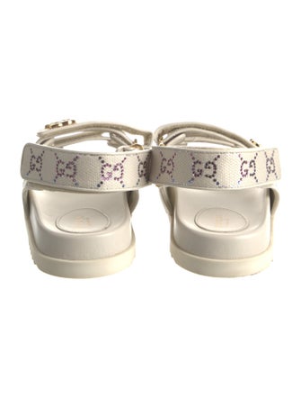 Gucci GG Logo Canvas Sandals
