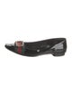 Gucci Web Accent Patent Leather Ballet Flats
