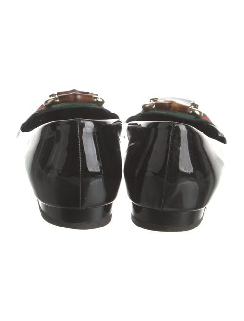 Gucci Web Accent Patent Leather Ballet Flats