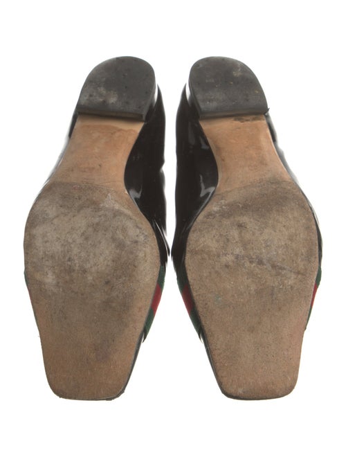 Gucci Web Accent Patent Leather Ballet Flats