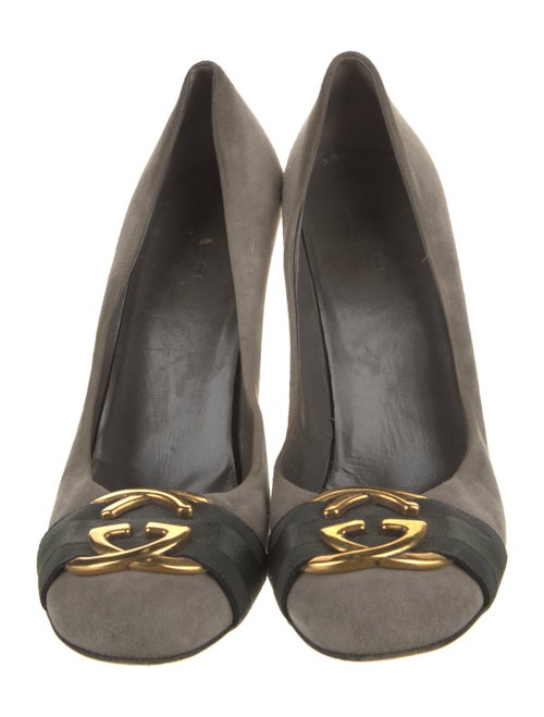 Gucci Interlocking G Logo Suede Pumps