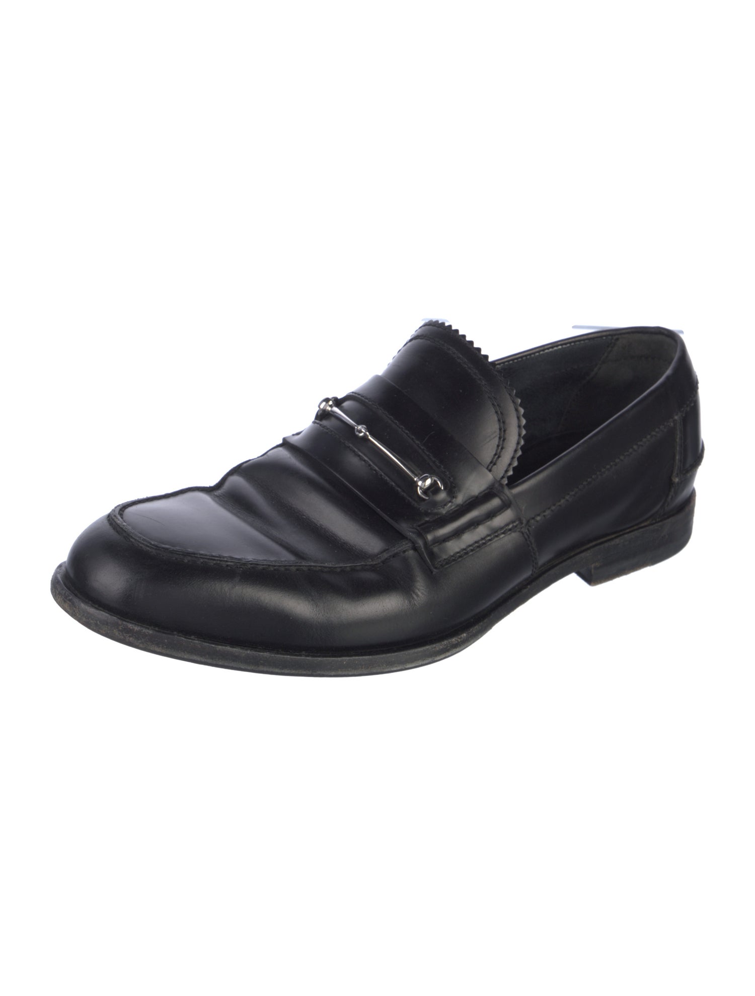 Gucci Horsebit Accent Leather Dress Loafers