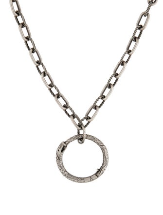 Gucci Ouroboros Snake Pendant Necklace