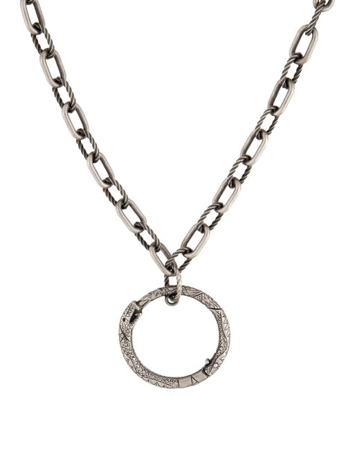 Gucci Ouroboros Snake Pendant Necklace