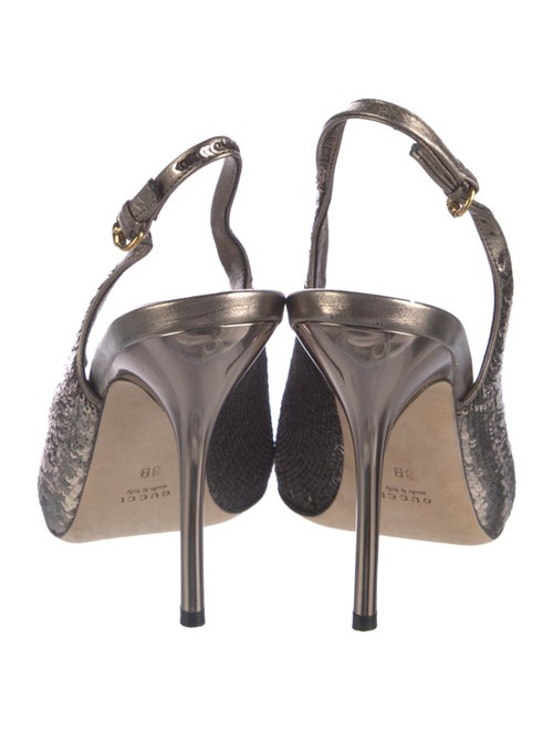 Gucci Sequins Sequin Embellishments Slingback Pumps