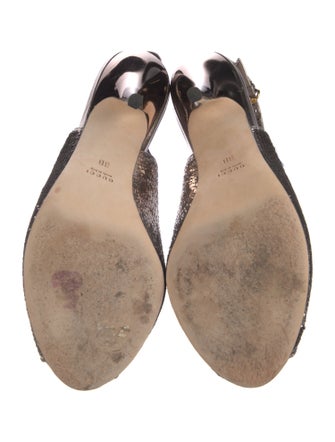Gucci Sequins Sequin Embellishments Slingback Pumps