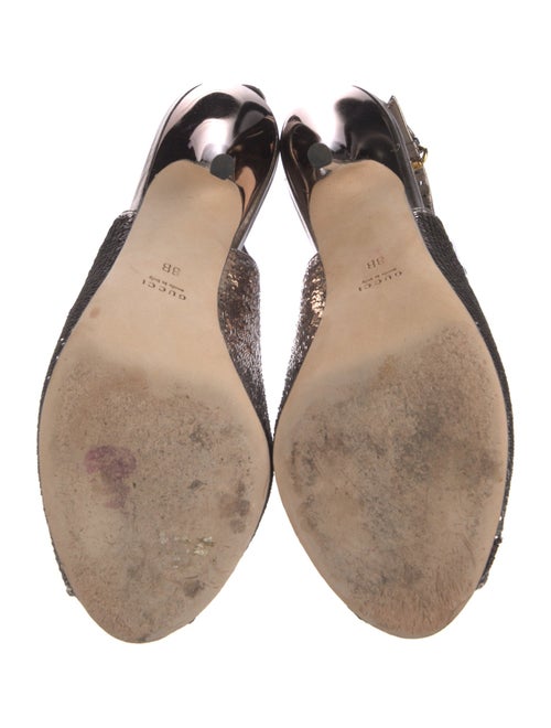 Gucci Sequins Sequin Embellishments Slingback Pumps