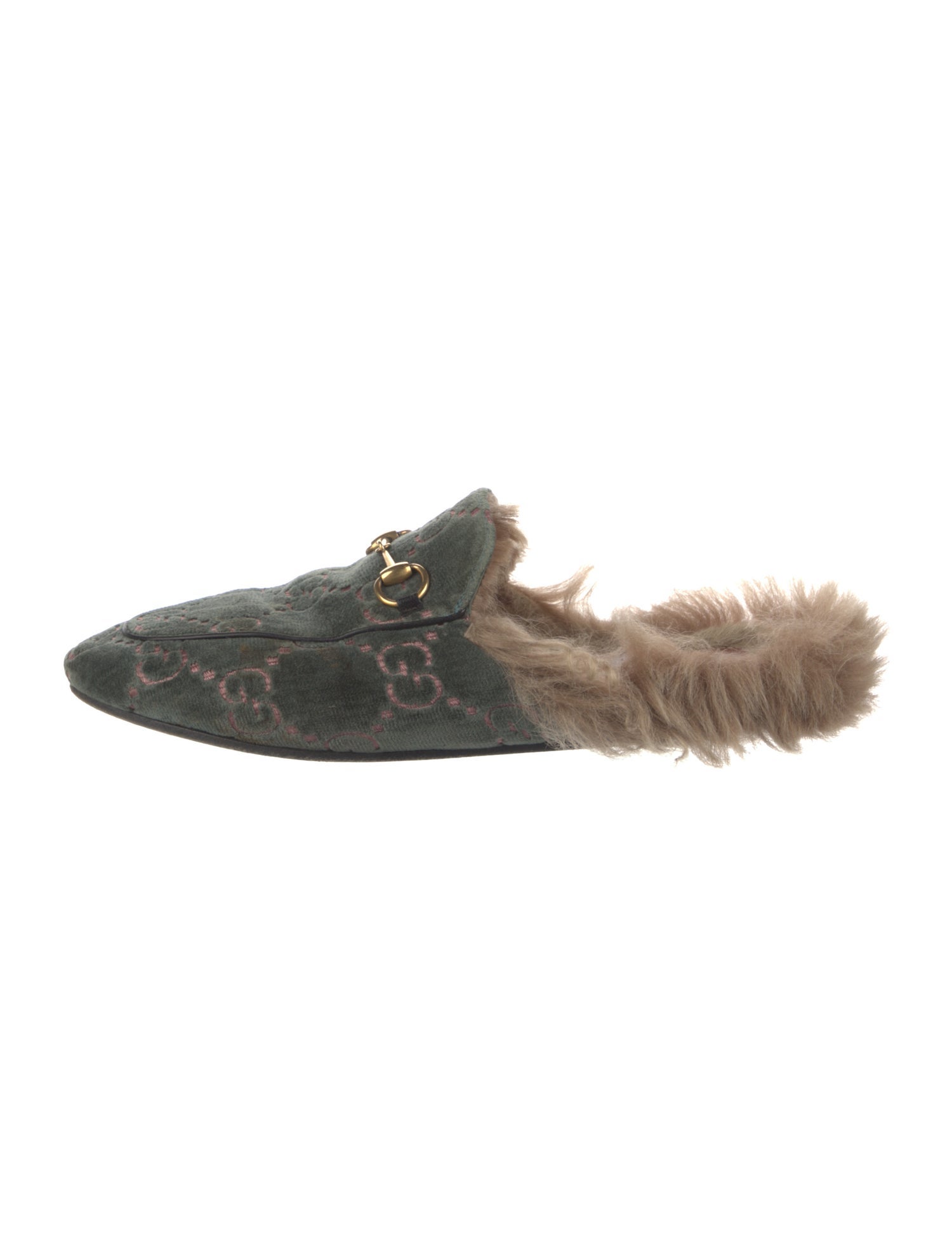 Gucci GG Logo Velvet Mules