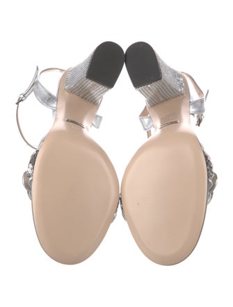 Gucci Double G Logo Sequins Sandals