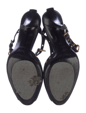 Gucci Suede Studded Accents Sandals