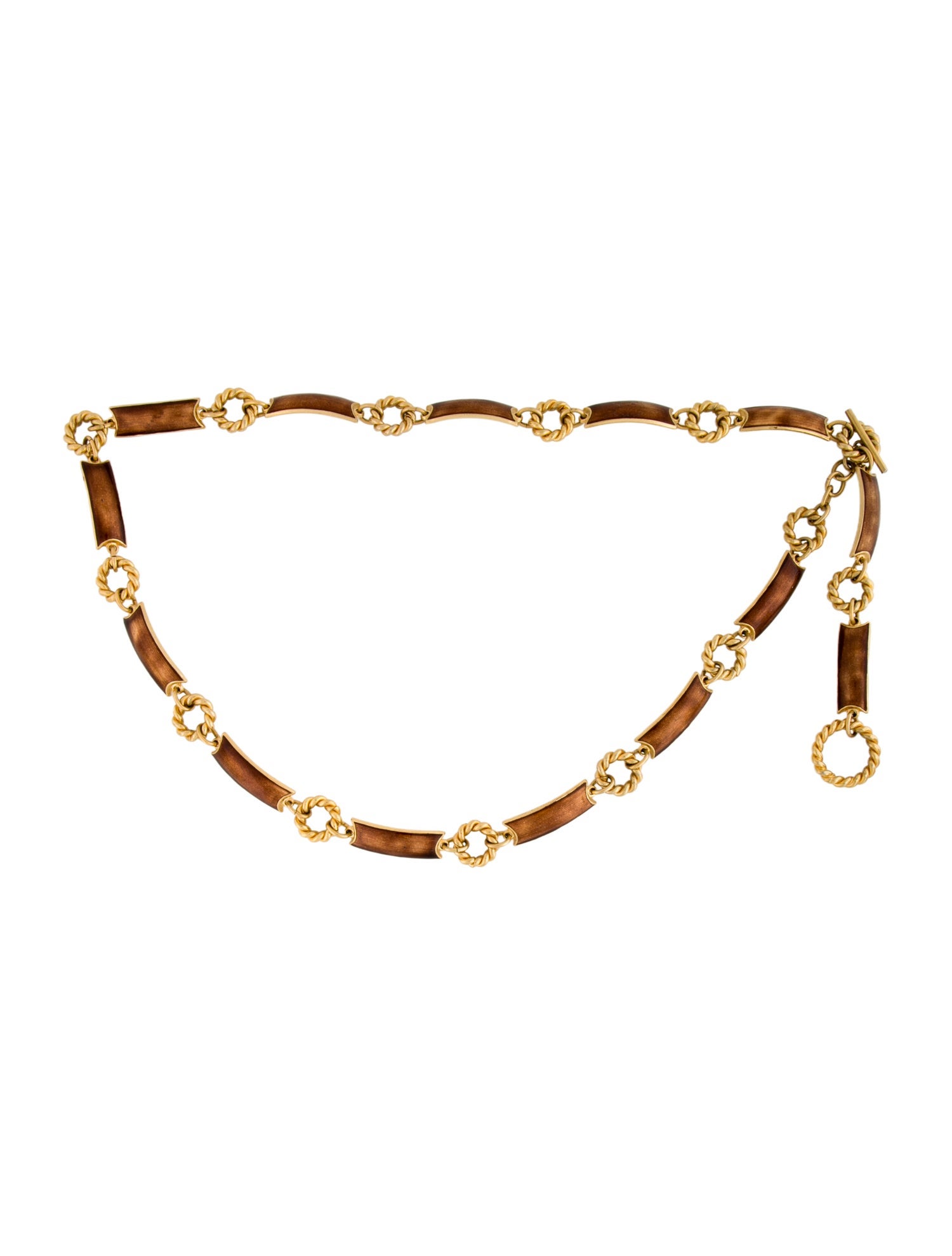 Gucci Skinny Metal Chain-Link Belt