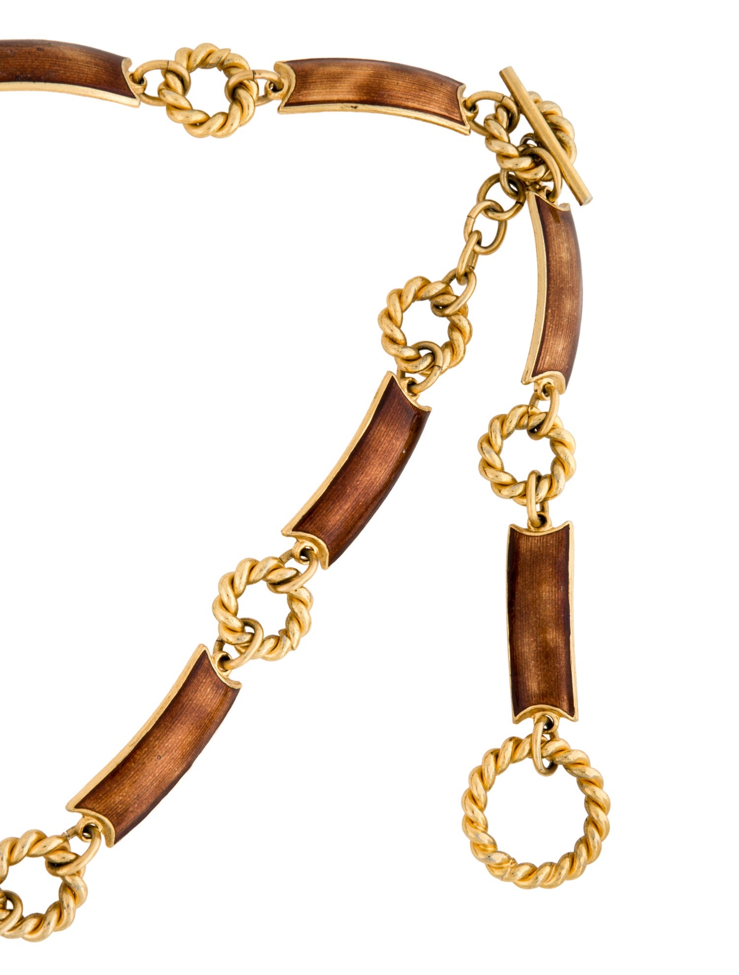 Gucci Skinny Metal Chain-Link Belt