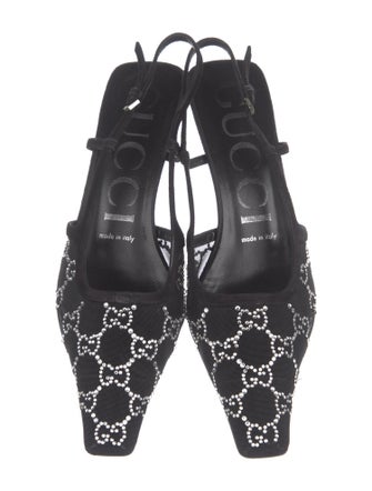 Gucci Mesh Patterned Slingback Pumps