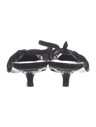 Gucci Mesh Patterned Slingback Pumps