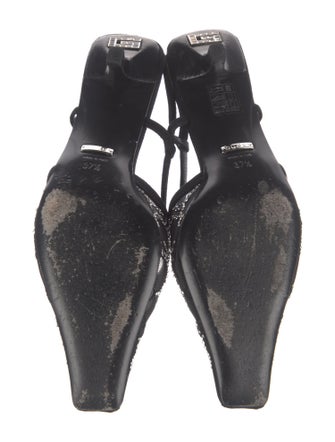 Gucci Mesh Patterned Slingback Pumps