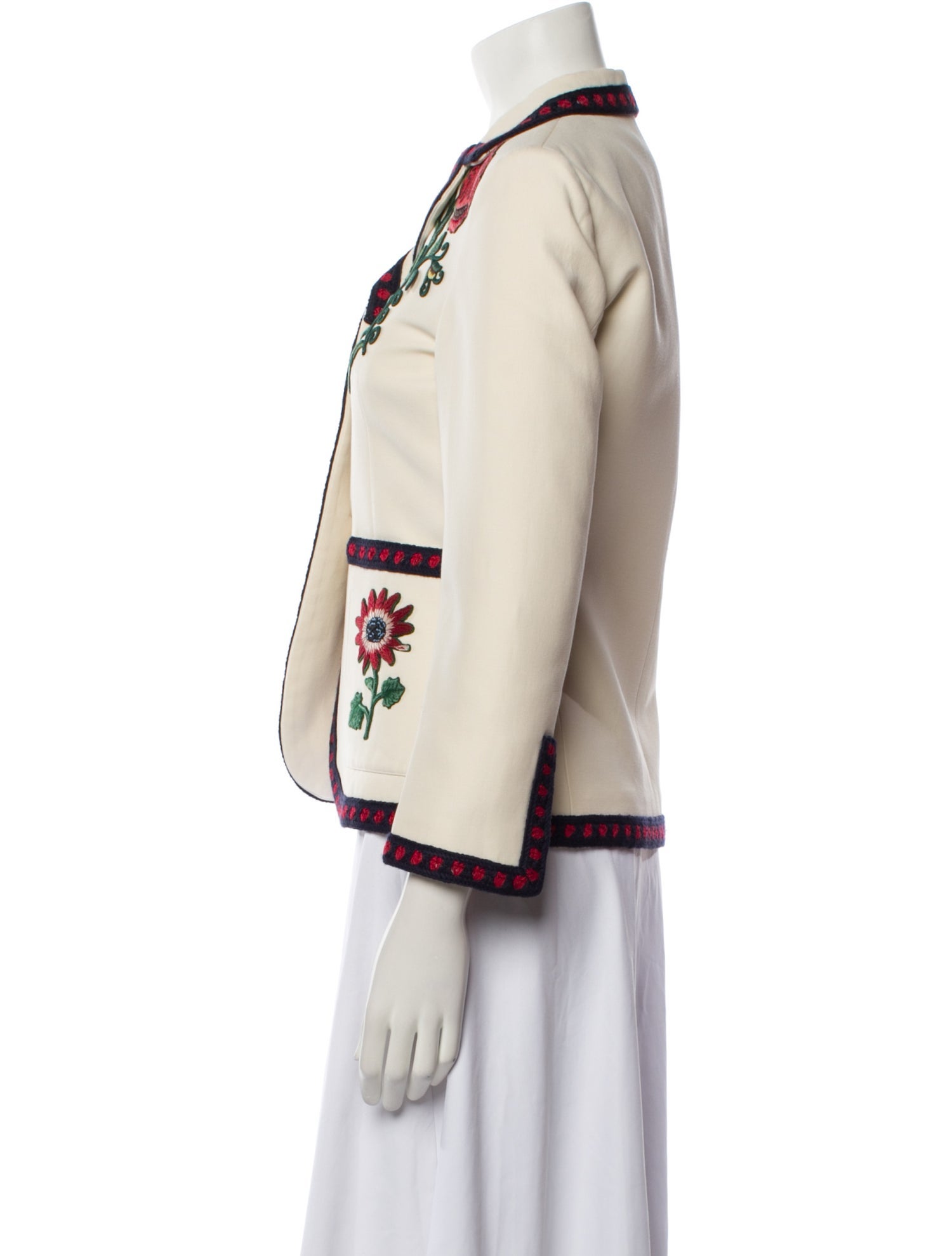 Gucci Silk Floral Print Evening Jacket