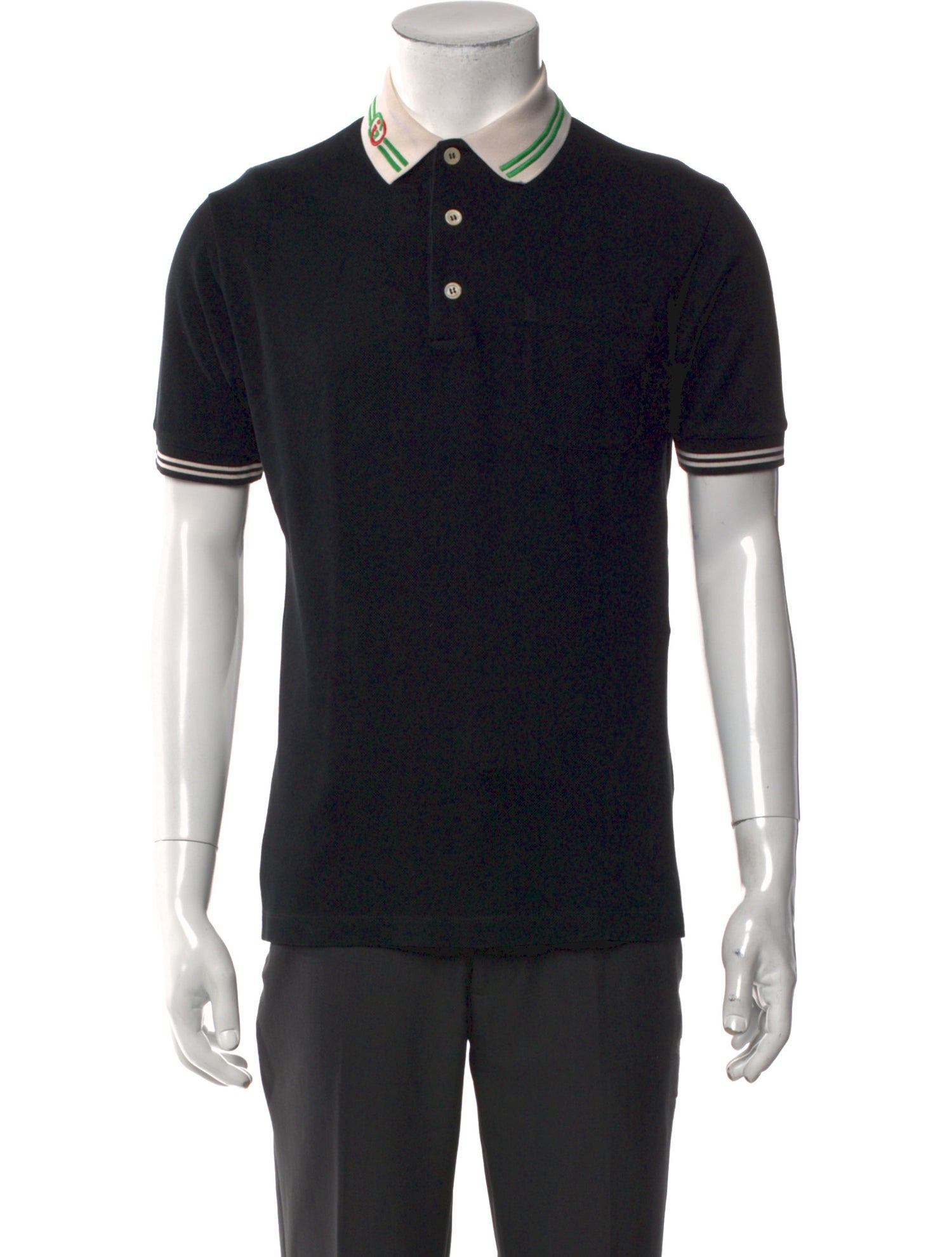 Gucci Web Accent Crew Neck Polo Shirt
