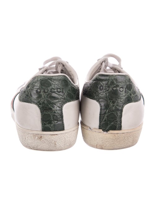 Gucci Web Accent Leather Sneakers