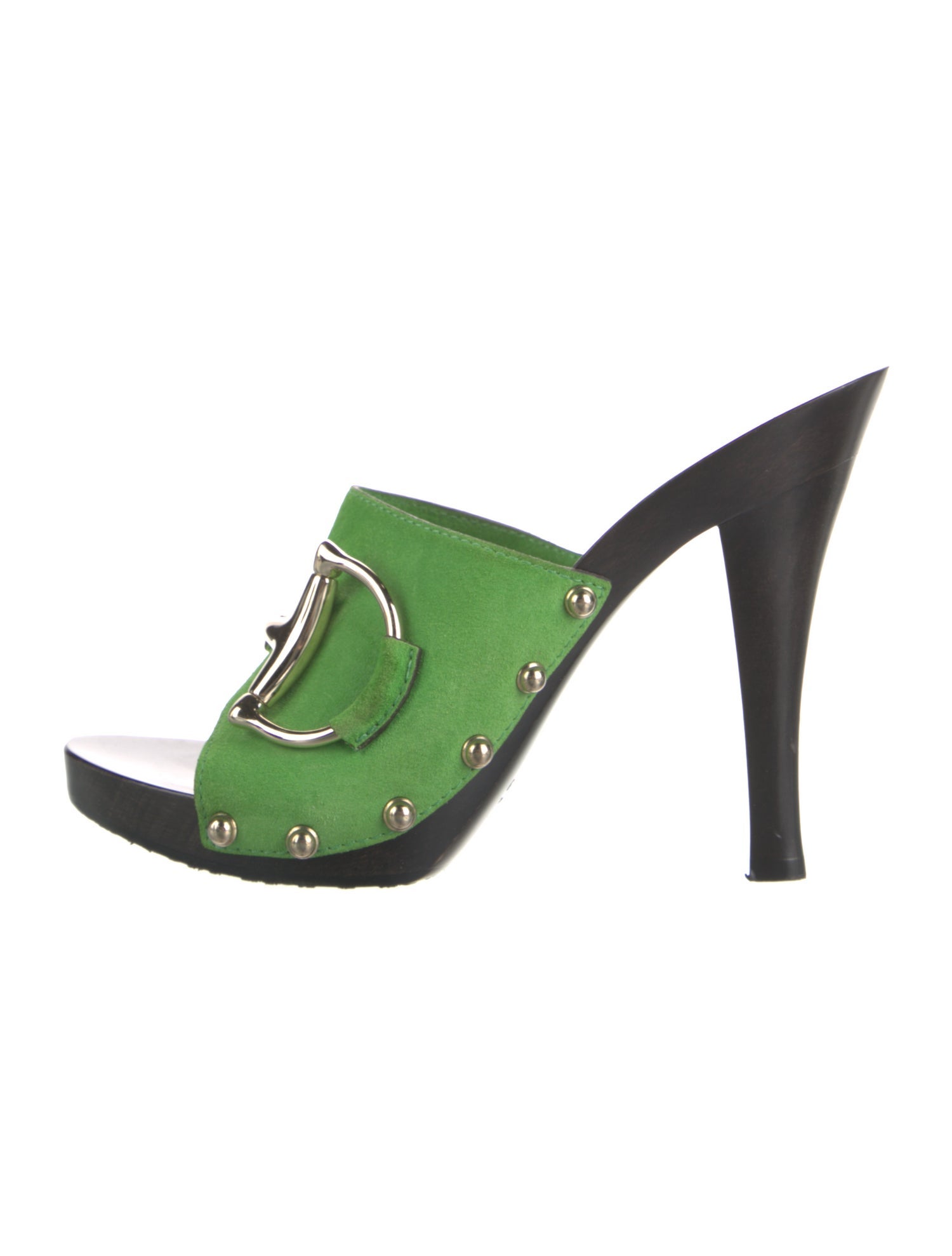 Gucci Web Accent Suede Slides