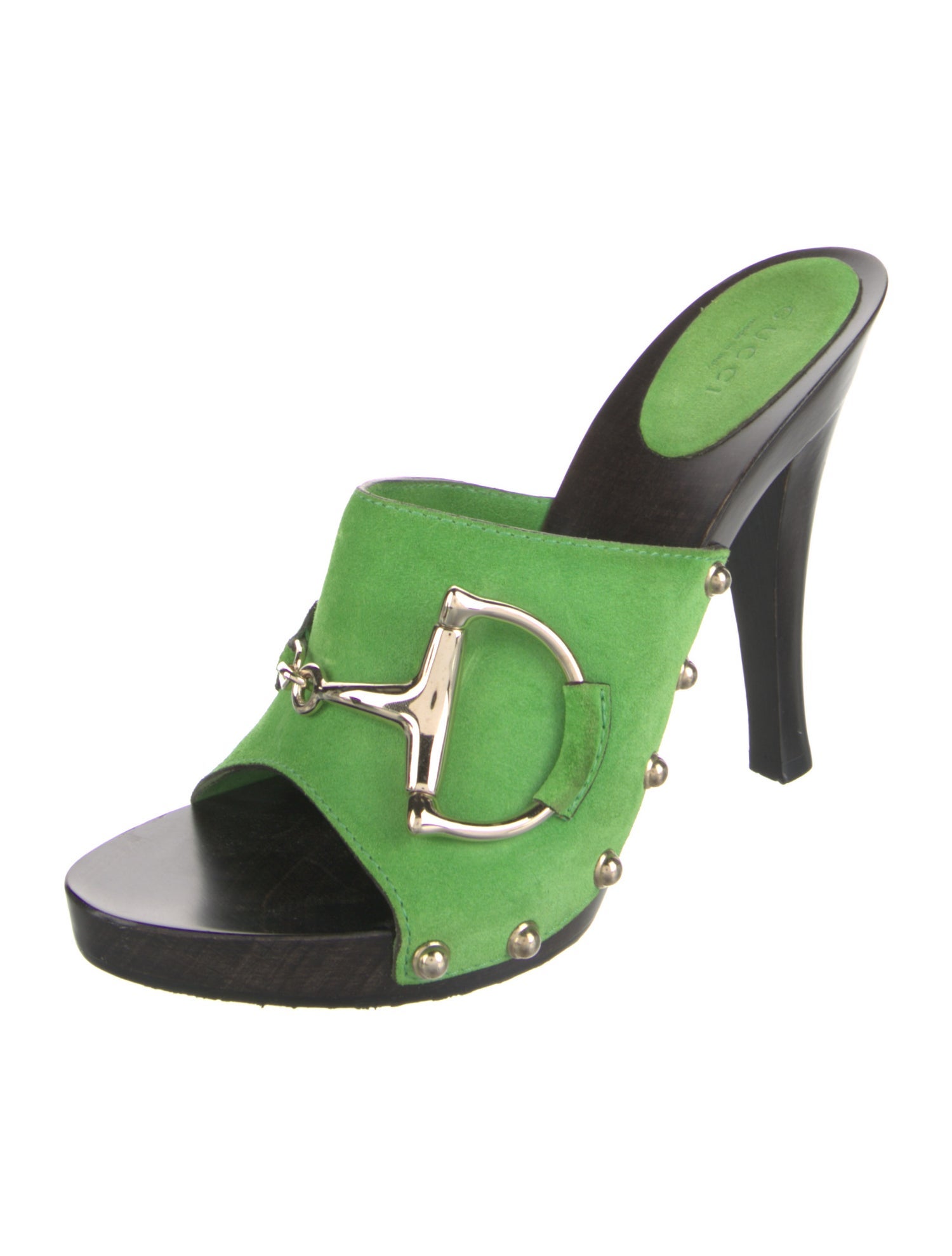 Gucci Web Accent Suede Slides