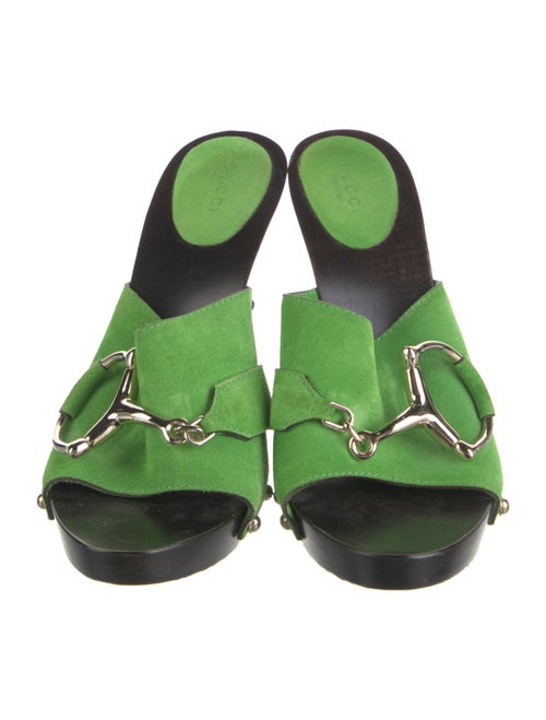 Gucci Web Accent Suede Slides