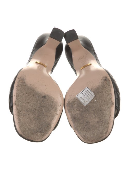 Gucci Double G Logo Leather Slides