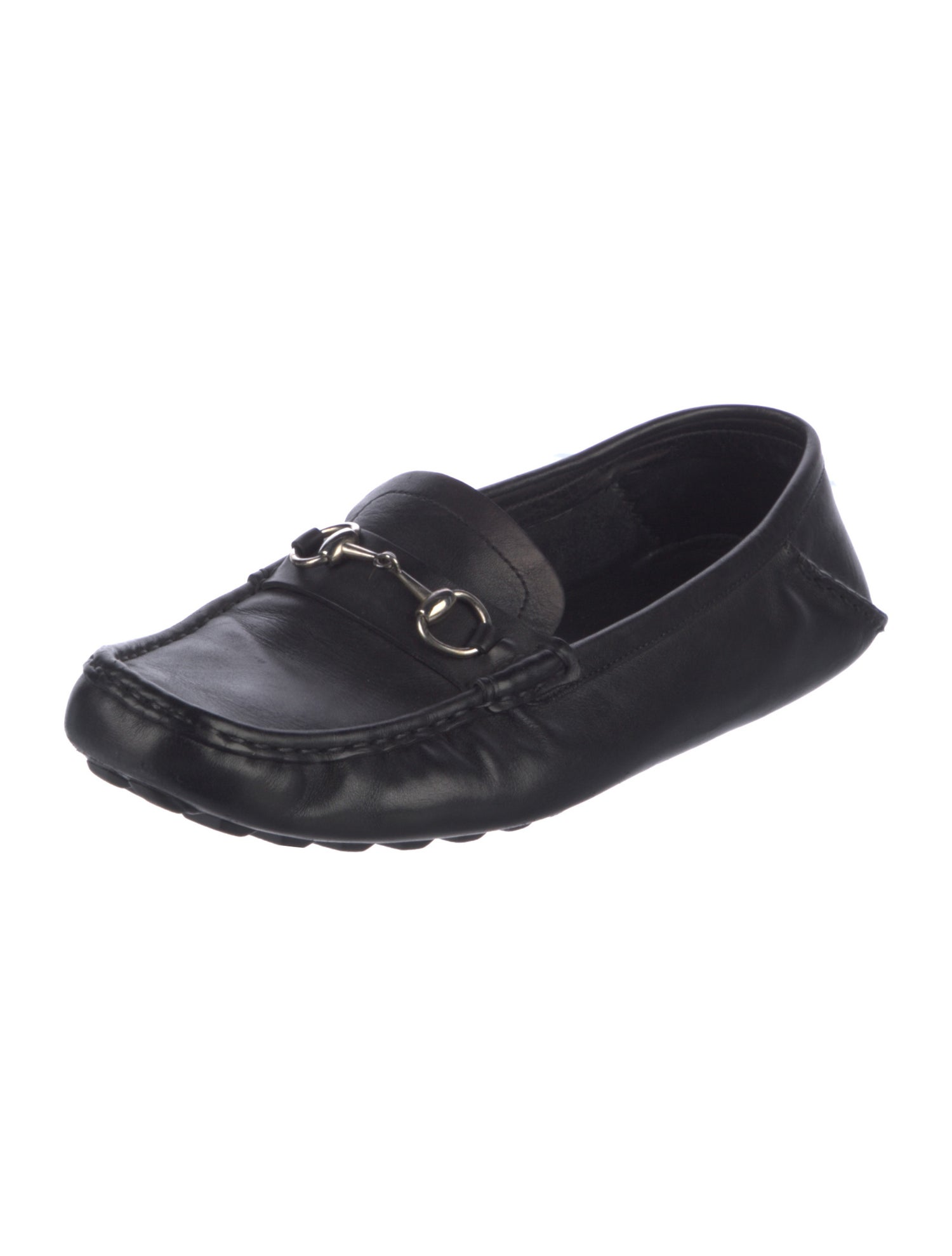 Gucci Horsebit Accent Leather Loafers