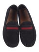 Gucci Sylvie Web Accent Suede Loafers