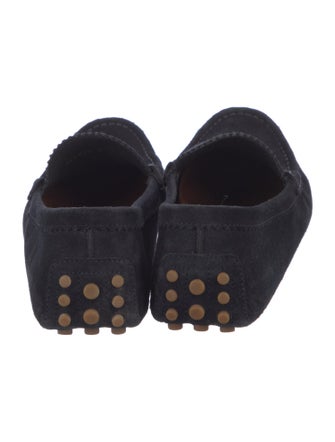 Gucci Sylvie Web Accent Suede Loafers