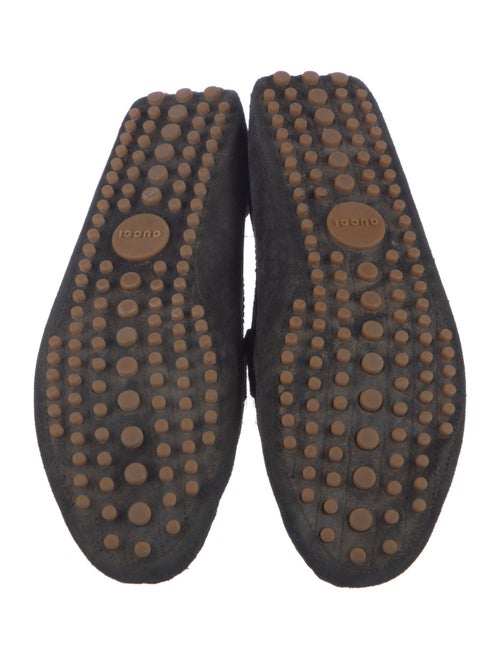 Gucci Sylvie Web Accent Suede Loafers